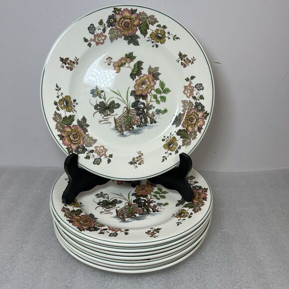 Wedgwood Other - 8 Vtg Wedgwood Etruria & Barlaston Eastern Flowers Salad Lunch Plate 8.25” TKD